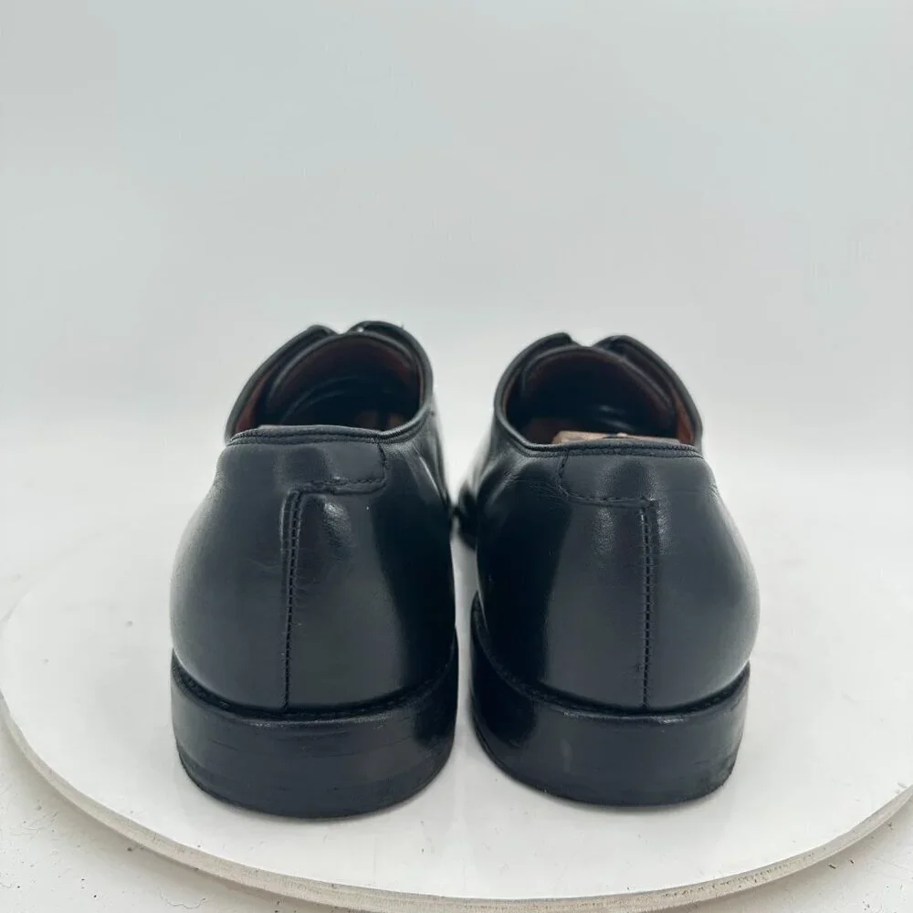 Allen Edmonds Delray Men Size 9.5D Black Leather Split Toe Derby Dress Shoes